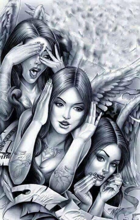 Chicano Angels Chicano Drawings Chicano Art Tattoos Tattoo Drawings