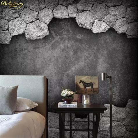Beibehang Custom 3d Wallpaper Mural Hole Culture Stone Wall Papers Home