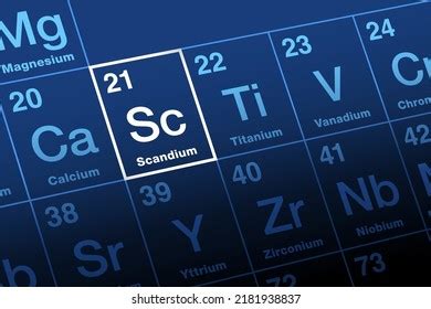 Scandium On Periodic Table Soft Metal Stock Vector Royalty Free Shutterstock