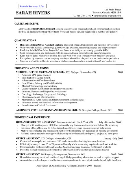Sample resume objective templates have resume samples of various kinds which you can make use of as references to make your own resume. Objective Resume Examples Medical Assistant - Tipss und ...