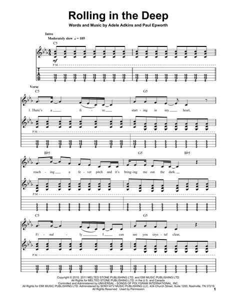 Rolling In The Deep Adele Guitar Chords