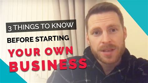 3 things you should know before starting your own business youtube