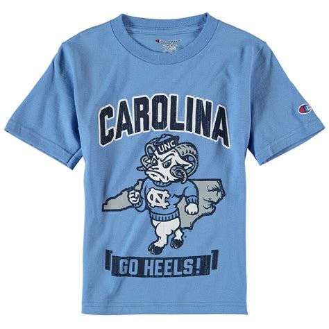 Youth Champion Carolina Blue North Carolina Tar Heels Strong Mascot T Shirt