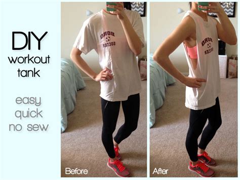 Be Linspired Diy Workout Tank With Old T Shirt