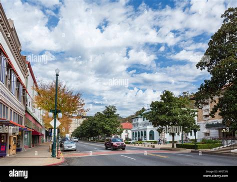 Central Avenue Bathhouse Row In Downtown Hot Springs Arkansas