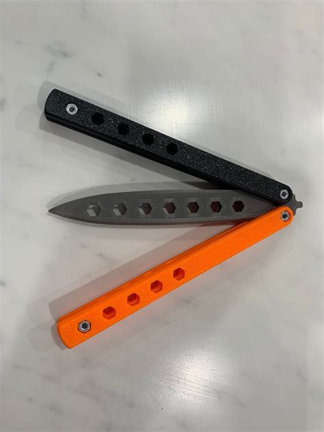 Balisong Trainer Butterfly Knife 3d Printed Fidget Practice Etsy