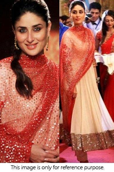 Bollywood Style Kareena Kapoor Georgette Anarkali Suit In Beige And Red Colour Nc249 Anarkali