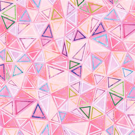 RJ PI D Geometry Triangles Pink Digiprint Fabric RJR Fabrics