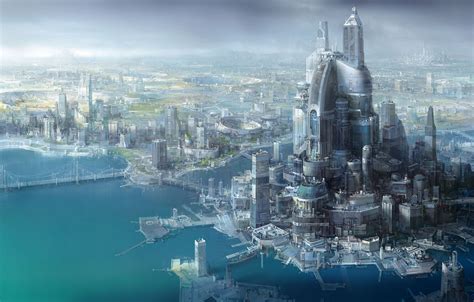 Wallpapers Photos Images: Futuristic city wallpaper