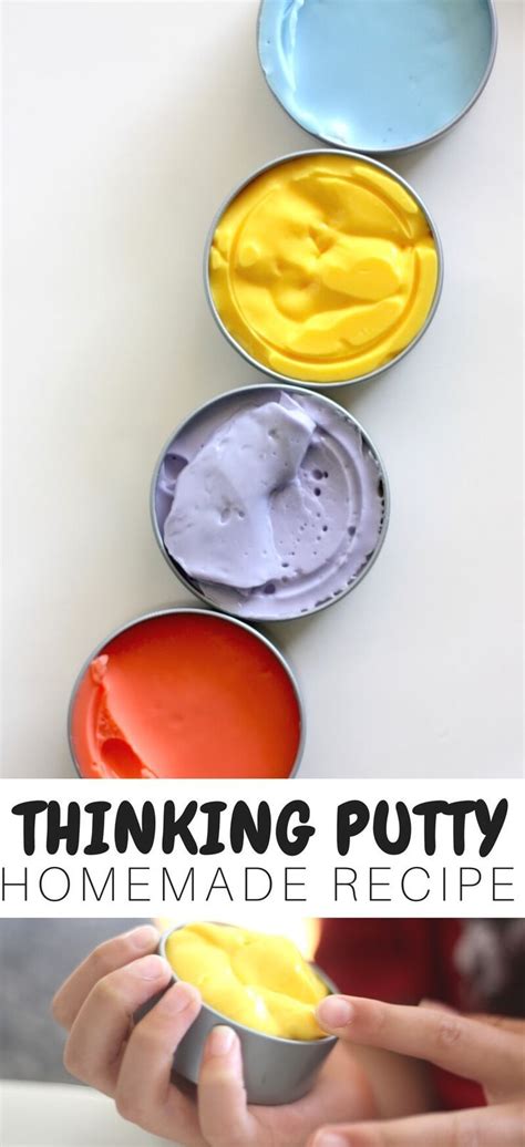 Make Your Own Homemade Fidget Putty For Kids Homemade Putty Silly