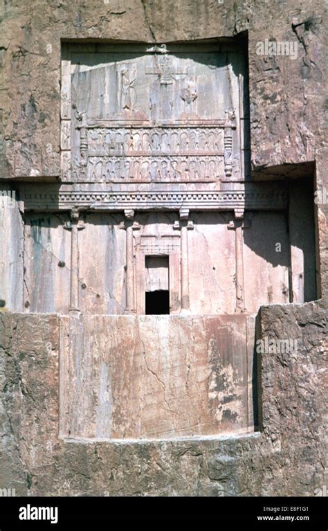 Tomb Of Xerxes I Naqsh I Rustam Iran Stock Photo Alamy