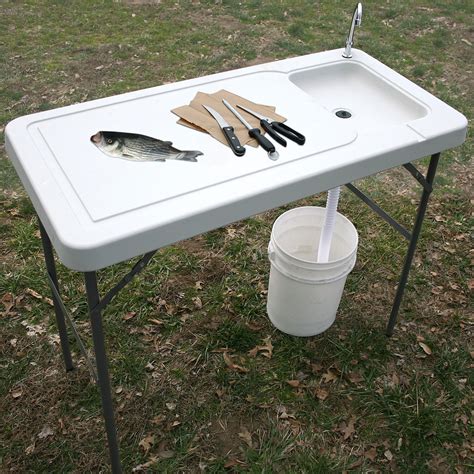 Buffalo Corporation Fishtable Folding Fish Table With Faucet