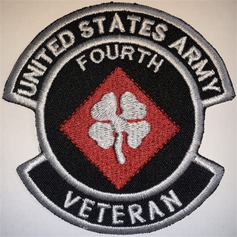 Fourth Army Veteran Patch Decal Patch Co