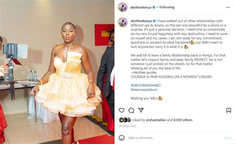 Ouch Akothee Reveals She Was Mentally Emotionally Disconnected From