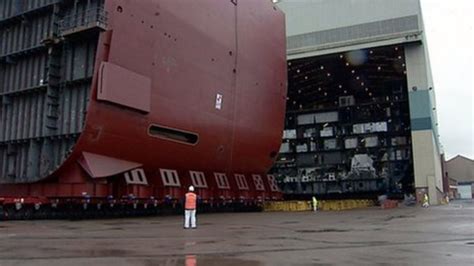 New Royal Navy Aircraft Carrier Hull Put Together Bbc News