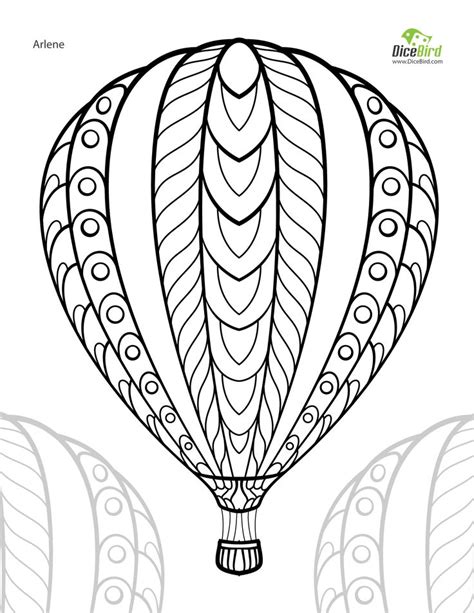 print link in the top half of the page and it will automatically print the coloring page only and ignore the advertising and navigation at the top of the page. dicebird.com | Hot air balloon drawing, Balloon template ...
