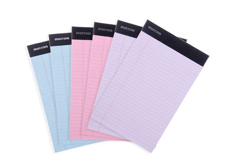 Buy Mintra Office Legal Pads BASIC PASTEL 6pk 5in X 8in NARROW