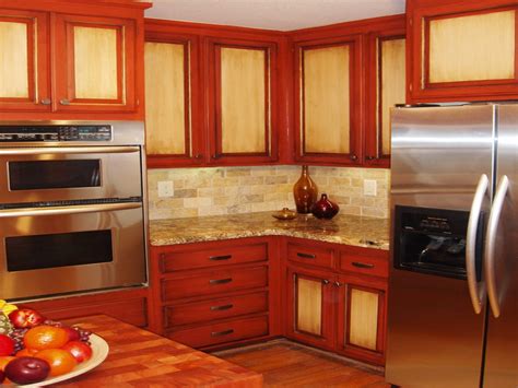 Kitchens With Different Color Cabinets Image To U