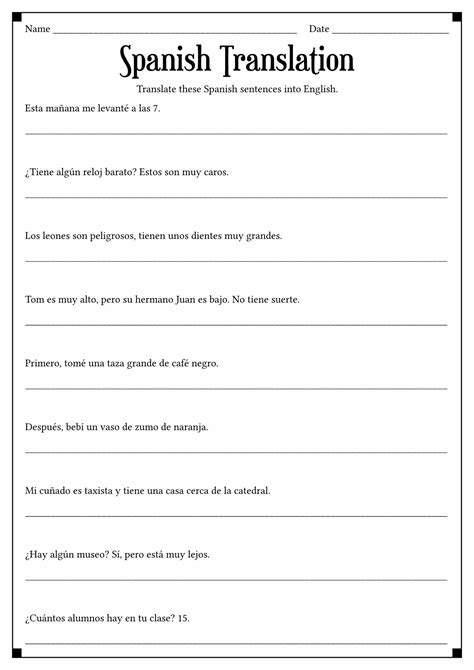 18 A Personal In Spanish Worksheet Free Pdf At