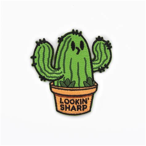 Lookin Sharp Cactus Geborduurd Iron On Patch Etsy