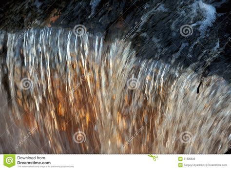 Waterfalls Cascade Captured With Motion Blur Stock Image Image Of