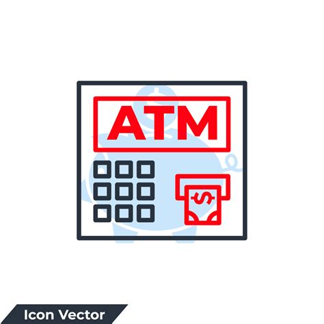 Atm Icon Logo Vector Illustration Insert Card Icon Credit Debit