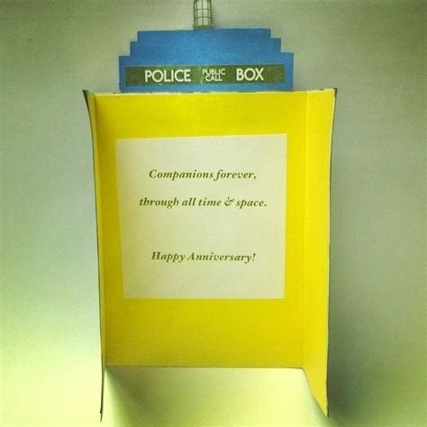 Tardis Anniversary Card · A Shaped Card · Papercraft On