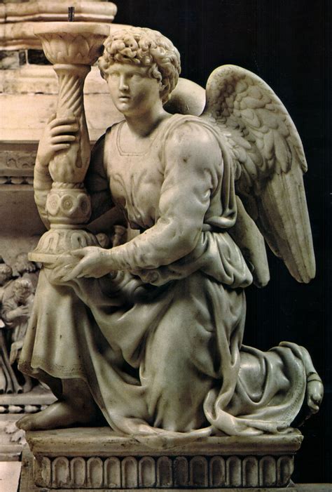 Michelangelo Angelo Reggicandelabro 1494 1495 Basilica Di San