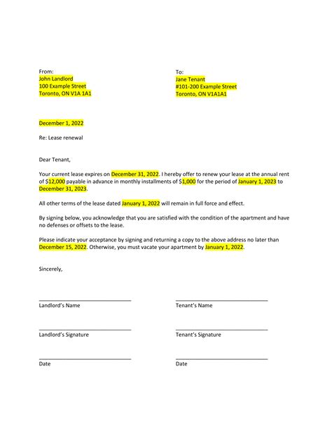 Lease Renewal Letter Free Template Guide Square One