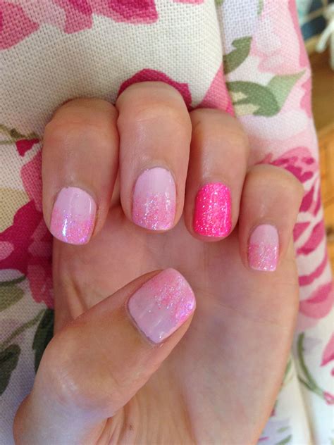 Pink Shellac Summer Nails Girly Pink Shellac Shellac Nail