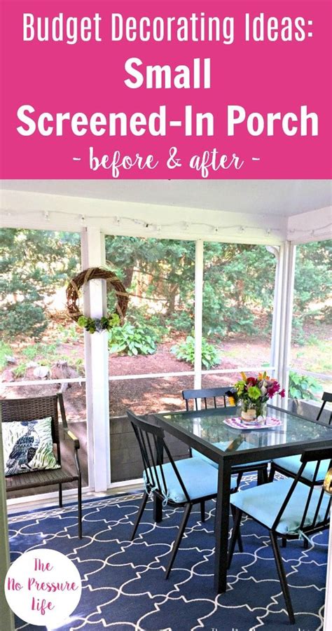 If you entertain a lot, add comfortable chairs, a patio table and outdoor lights. Decorating a Screened-In Porch: Our Budget Makeover