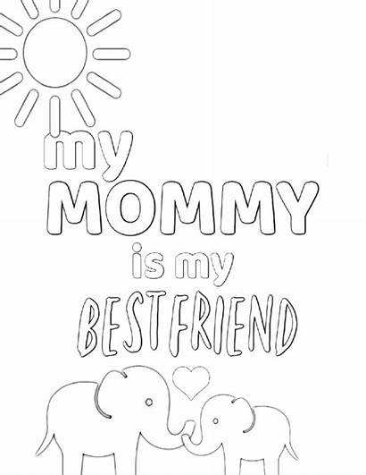 Coloring Pages Mom Printable Sheet Simple Mother