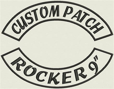 2 Pieces Custom Embroidered Rocker Patch Set Biker Motorcycle Tag Badge