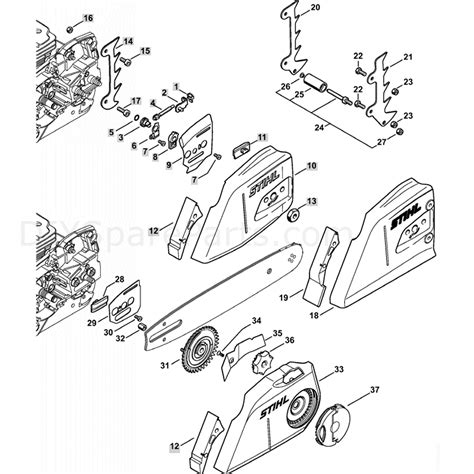 Stihl Ms 362 Chainsaw Ms362 And C Parts Diagram Chain Tensioner