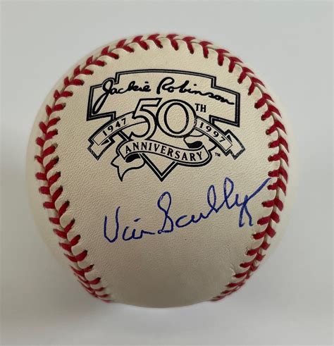 Lot Detail Vin Scully Signed Jackie Robinson 50th Anniversary