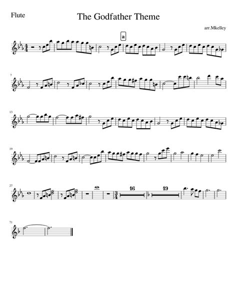 The Godfather Theme Flute Sheet Music For Flute Solo