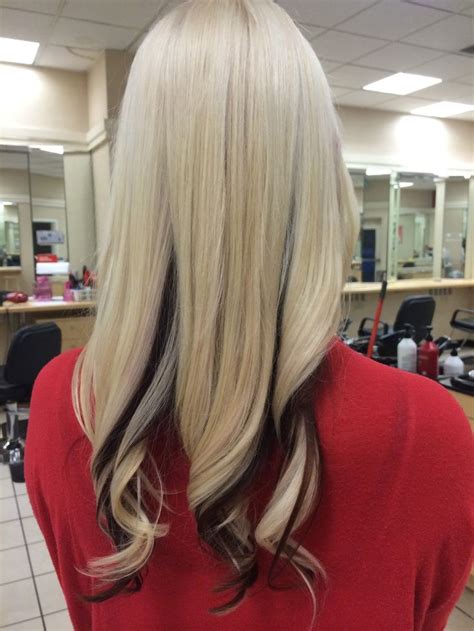 Blonde With A Rich Red Brown Underneath Hair By Samantha