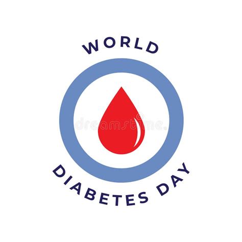 World Diabetes Day Awareness Design With Blue Circle And Ribbon Stock