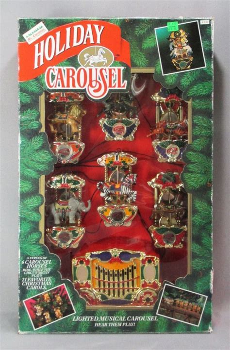 Vintage Mr Christmas Animated Holiday Carousel Musical