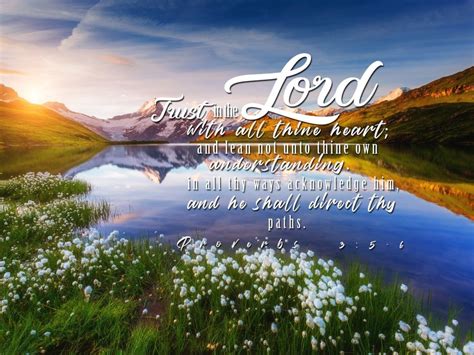 Proverbs 35 6 45 Kjv Trust In The Lord With All Thine Heart Christ