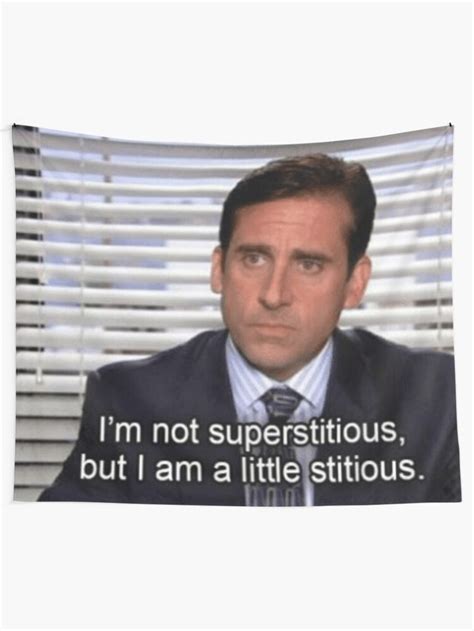 Im Not Superstitious Michael Scott Wall Tapestry Dwight Etsy
