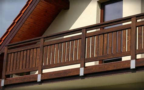 Drewniane Balkon System Balustrady I Schody