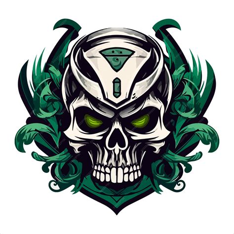 Premium Vector Skull Emblem Vector Logo Agressive Rider Human Skull