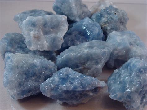 Blue Calcite Rock Rough For Tumbling Polishing