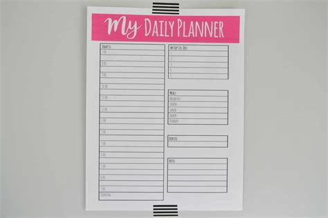 Free Printable Daily Planner Page Mary Martha Mama