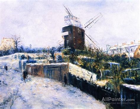 Maurice Utrillo Moulin De La Galette In The Snow Oil Painting