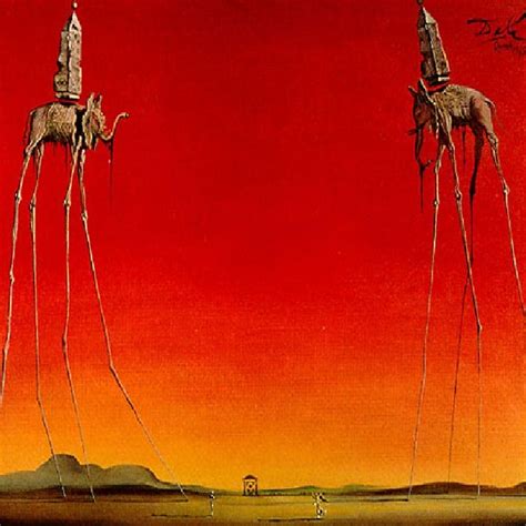 Les Éléphants Cest Une Huile Sur Toile Peinte Par Salvador Dalí En