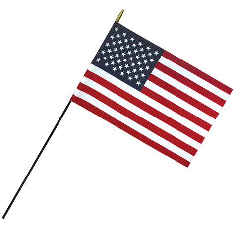 12 X 18 Deluxe Polyester Us Stick Flag On A 38 Dowel