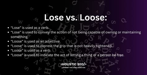 Lose Vs Loose Difference Between Them And How To Correctly Use Them