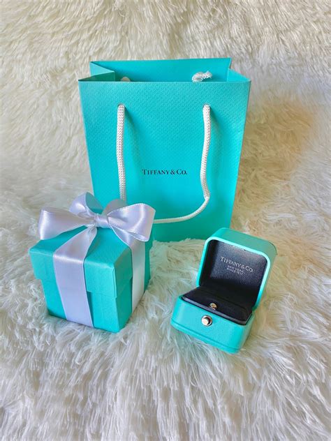 tiffany and co blue leather presentation engagement ring box etsy